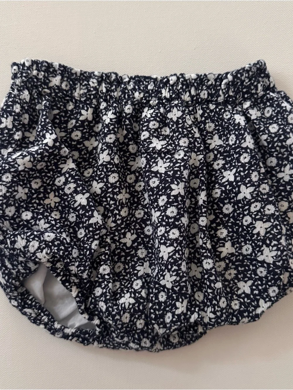 Ralph Lauren 6 Months Baby Girl Navy White Floral Two-Piece Set Outfit Viscose